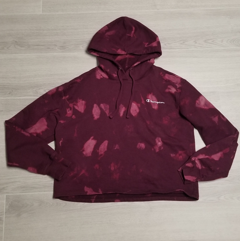Champion red cropped hoodie